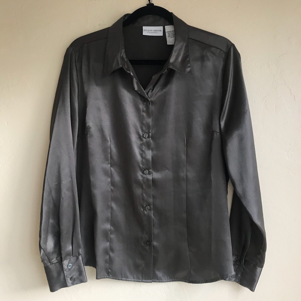 Dark Olive Metallic Blouse